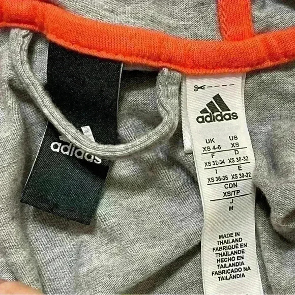 Adidas Women's Sleeveless Hooded Zip Up Vest Gray- Orange size XS Active Running - Picture 7 of 9